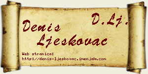 Denis Ljeskovac vizit kartica